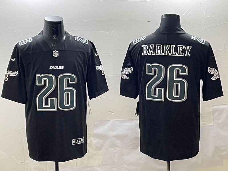 Men Philadelphia Eagles #26 Barkley Black 2025 Nike Vapor Limited NFL Jersey style 3->philadelphia eagles->NFL Jersey